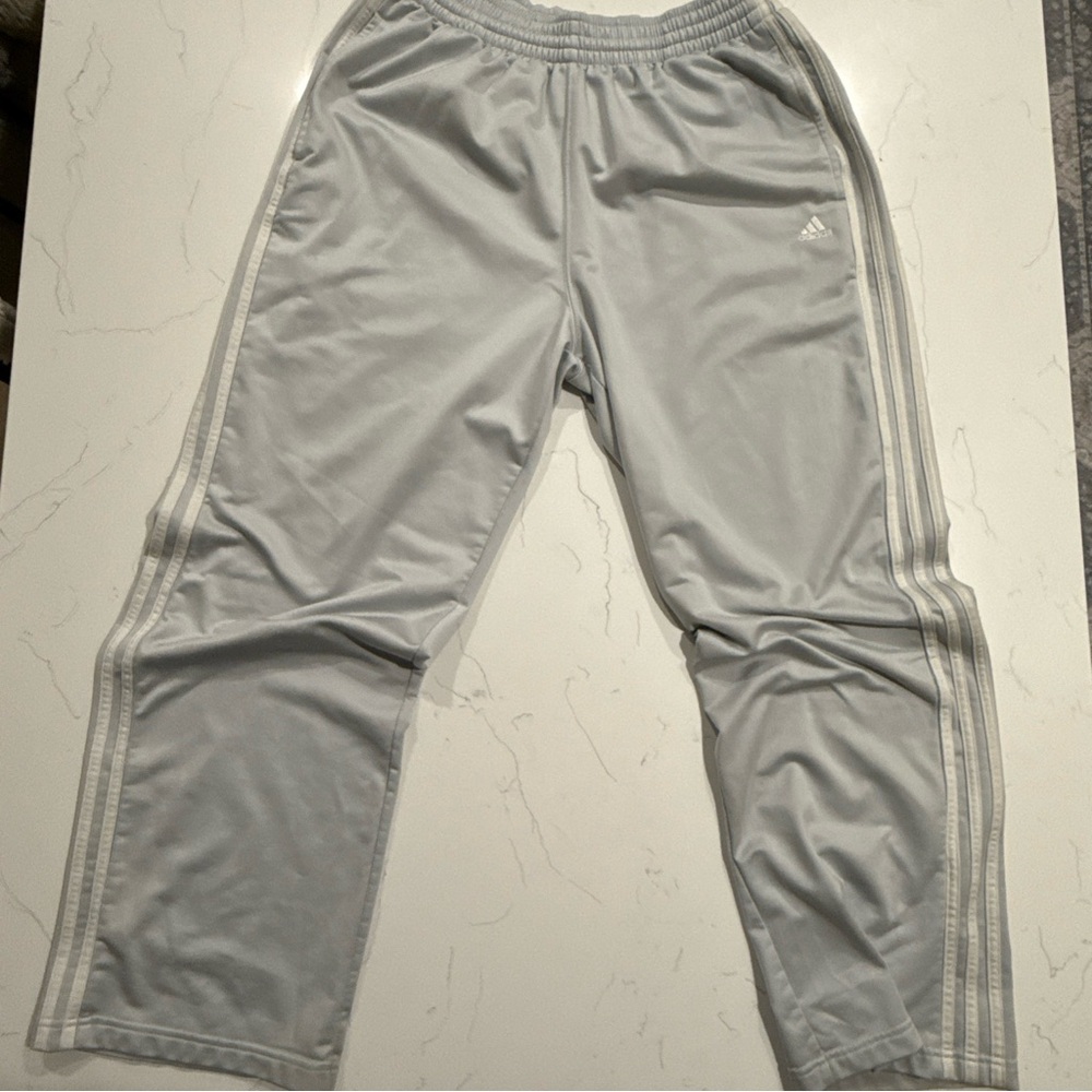 Adidas Y2K Men’s Navy Blue Sweatpants Size Large Gray White Stripes
